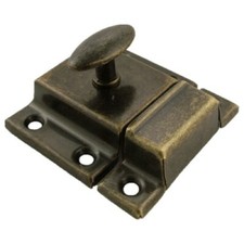 Antique Brass Large Stamped Cabinet Latch NEW