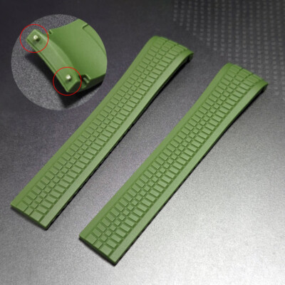 For Patek Philippe Aquanaut 5164A 5167A 5167R Green Cruved Rubber WatchBand 21MM