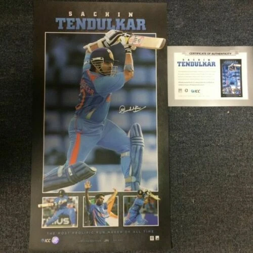 Autographed Cricket Memorabilia Sachin Tendulkar