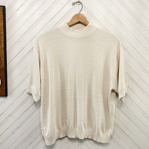 men's short sleeve silk mock turtleneck