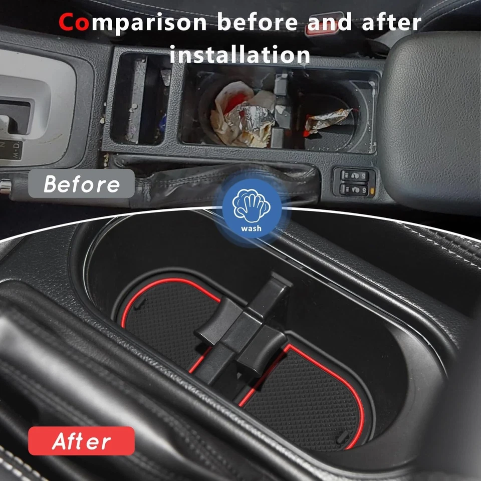 Alfombrillas antipolvo Auovo para accesorios Subaru Forester 2014-2018 posavasos interiores Foto 2 de 4