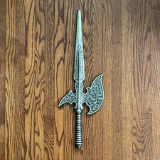 Vtg Halberd Sword Axe Weapon Wall Hanger Cast Iron Made In Japan Ninja D&D