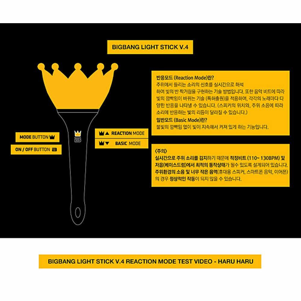 BIGBANG Official Goods Light Stick V4 White Ver or Black Ver +