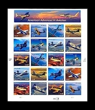 US SCOTT 3916-3925 PANE OF 20 ADVANCES IN AVIATION STAMPS 37 CENT MNH SEALED MIP