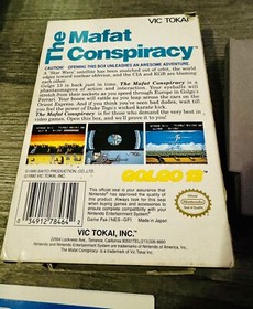 Nintendo NES Game The Mafat Conspiracy CIB Complete In Box 