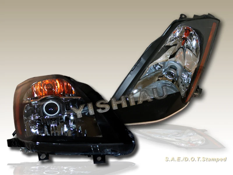 FAROS PROYECTORES FAIRLADY 2003-2005 350Z NEGROS + LUCES TRASERAS LED Foto 2 de 4