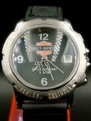 Harley-Davidsonの時計 Orange Clock, Neon Shield & Bar Plated Diamond Harley-Davidson® インテリア時計