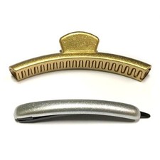 Helfrance Hair Claw Jaw Thin Long Clip Women Glitter Sparkle New Made in France