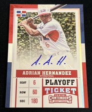 2017 Contenders Draft International Playoff Ticket Auto 01/15 Adrian Hernandez 7