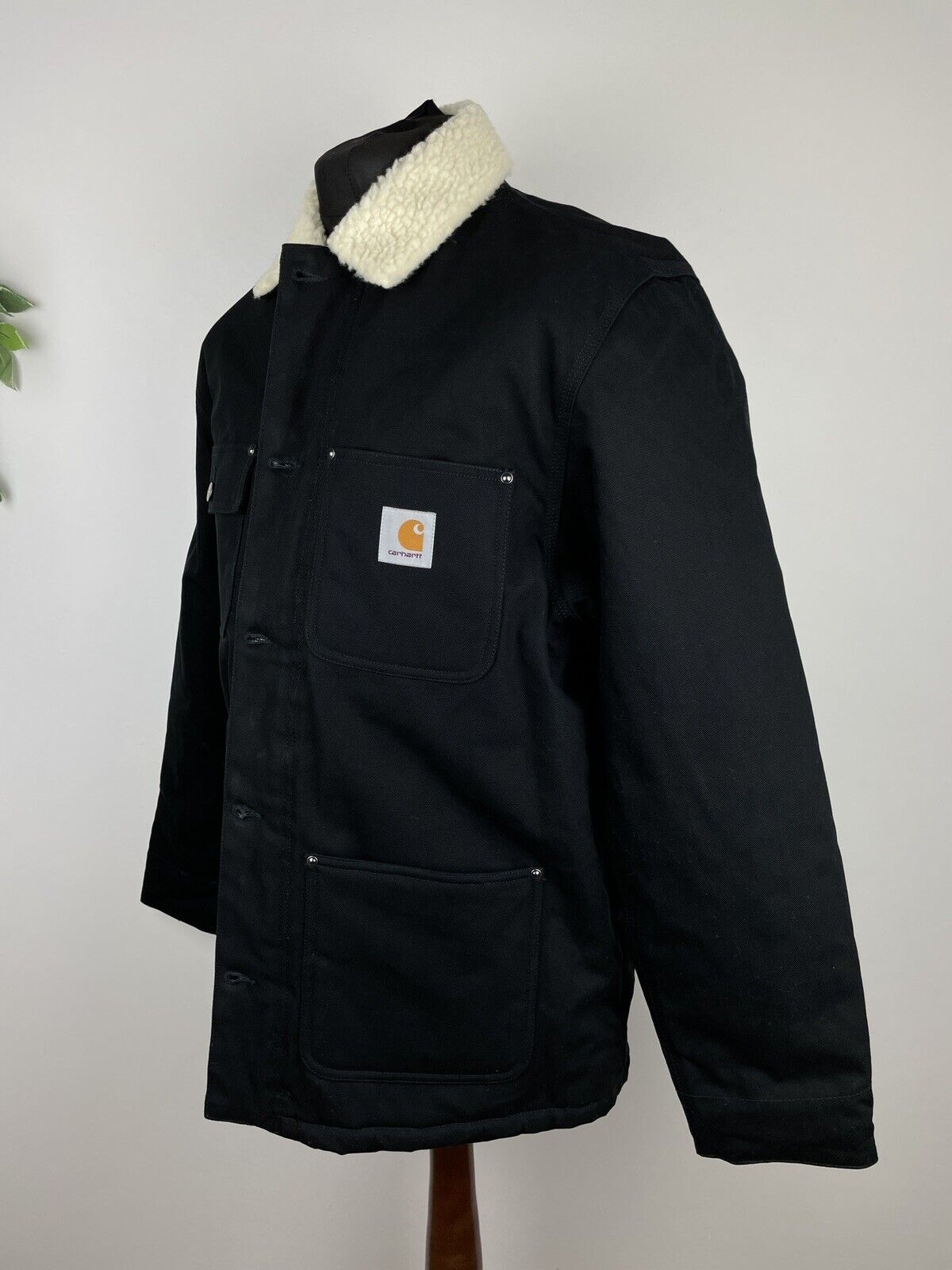 Carhartt WIP Fairmount Faux Shearling Jacket / Coat Black VARIOUS 