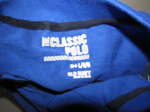 NWT, OLD NAVY Classic Polo, Men's Sz Large, Blue/Gray/Navy Shirt, 100% Cotton - Picture 9 of 10