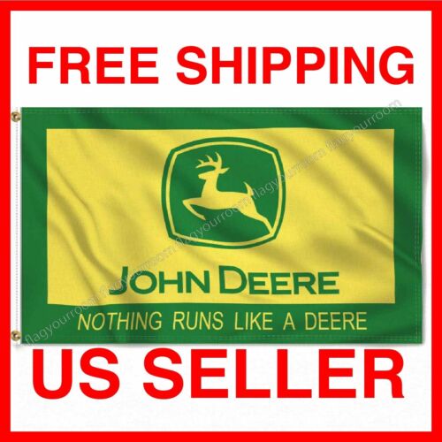 John Deere 3 x 5 Banner Flag 3X5 Banner Tractor Quality Farm Fast FREE Shipping - Picture 12 of 12