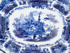 Burgess Leigh Flow Blue In Burleigh (Burgess & Leigh) China for
