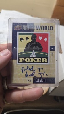 2011 UD World of Sports Athletes of the World Auto #AW-PH Phil Hellmuth Poker SP