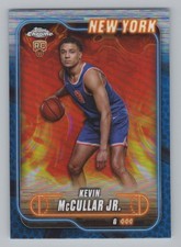 Kevin McCullar Jr. Rookie 2024-25 Topps Chrome Blue Basketball Refractor