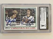 FRANK TANANA JOHN CANDELARIA 1978 Topps Signed #207 Autographed Auto CGC 6 JSA 9