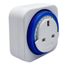 HBN BND-50/E12N 24-Hour Mechanical Plug Timer Socket UK 13A 240V Indoor CE Rated