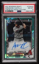 2021 Bowman Draft Aqua Lava Refractor 64/199 Adrian Del Castillo PSA 8 Auto fc1