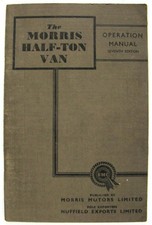 MORRIS HALF TON MCV Van Operation Manual MAY 1955 #29/37 (92950) 5/55-4M