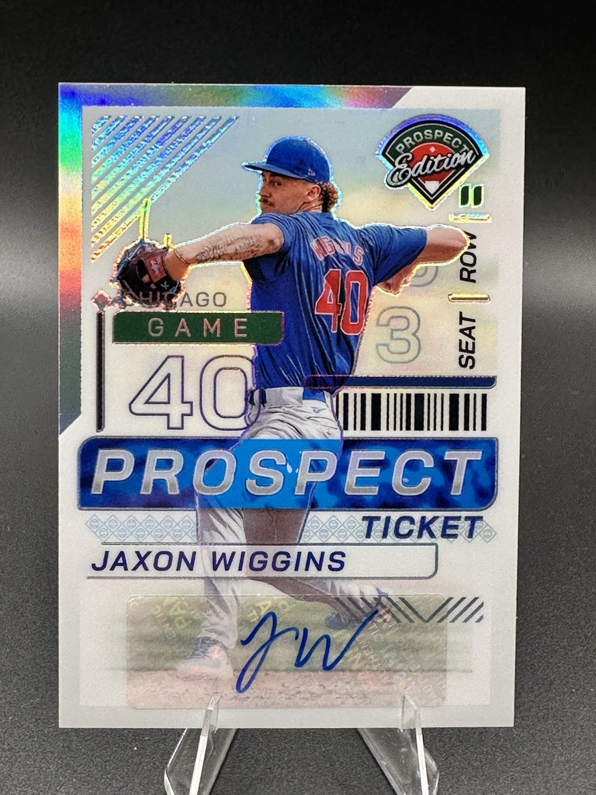 2024 Panini Prospect Edition - Jaxon Wiggins #17 Holo Signatures (AU, RC)