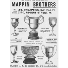 MAPPIN & WEBB Challenge Cups - Antique Print 1896