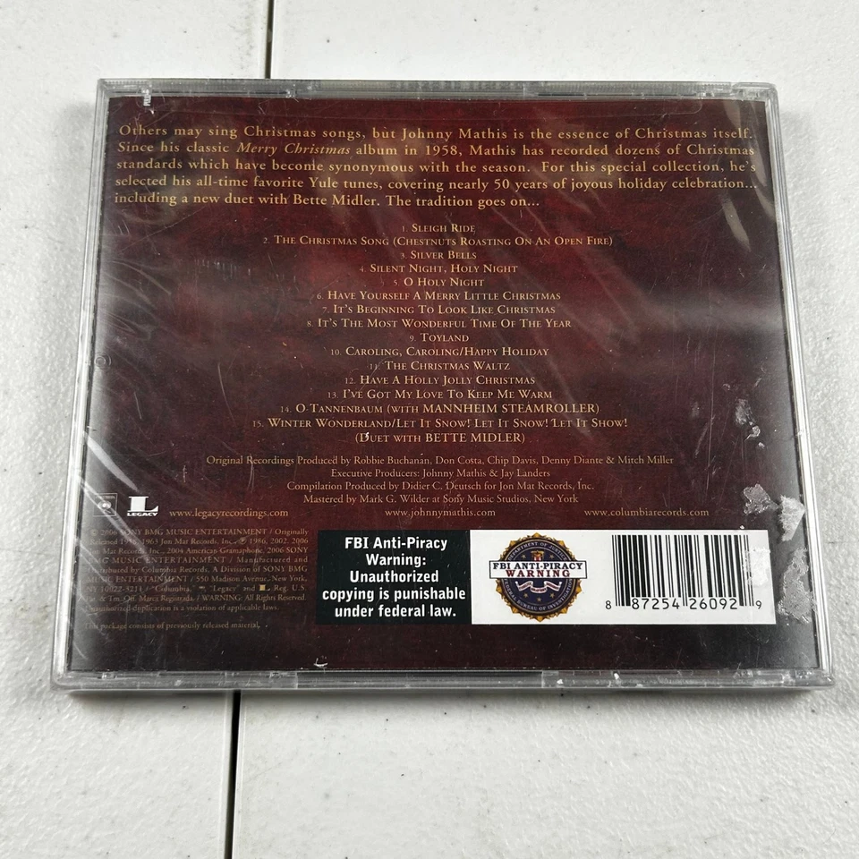 Johnny Mathis - Gold 50th Anniversary Christmas CD 2006 Legacy Pop - Image 2 of 2