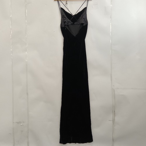 Joseph Silk Velvet Black Backless Evening Long Dress Women's UK 10 EU38-Preloved - Picture 18 of 24