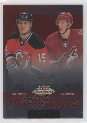 2013-14 Fleer Showcase Red Glow 26/27 Reid Boucher Connor Murphy Rookie RC 0i1q
