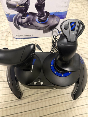 Thrustmaster T.Flight Hotas 4 Wired Flight Stick for PS4/PS5 Black Blue
