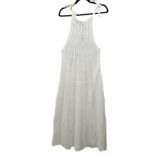Primark Maxi Crochet Dress Womens X-Large 14 16 Ivory Beach Coastal Vacay NEW