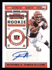 2019 Panini Contenders #209A Rodney Anderson AU RC