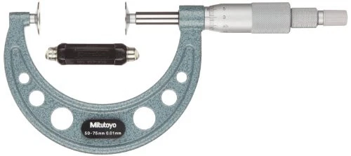 Mitutoyo 169-205 Disk Micrometer  Non-Rotating Spindle  Ratchet Stop  50-75mm