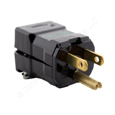 Hubbell 8115VBK Black Hospital Grade Straight Blade Plug Valise 5-15R 15A 125V