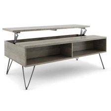 Hunter Grey Lift-Top Coffee Table - Modern & Functional Storage