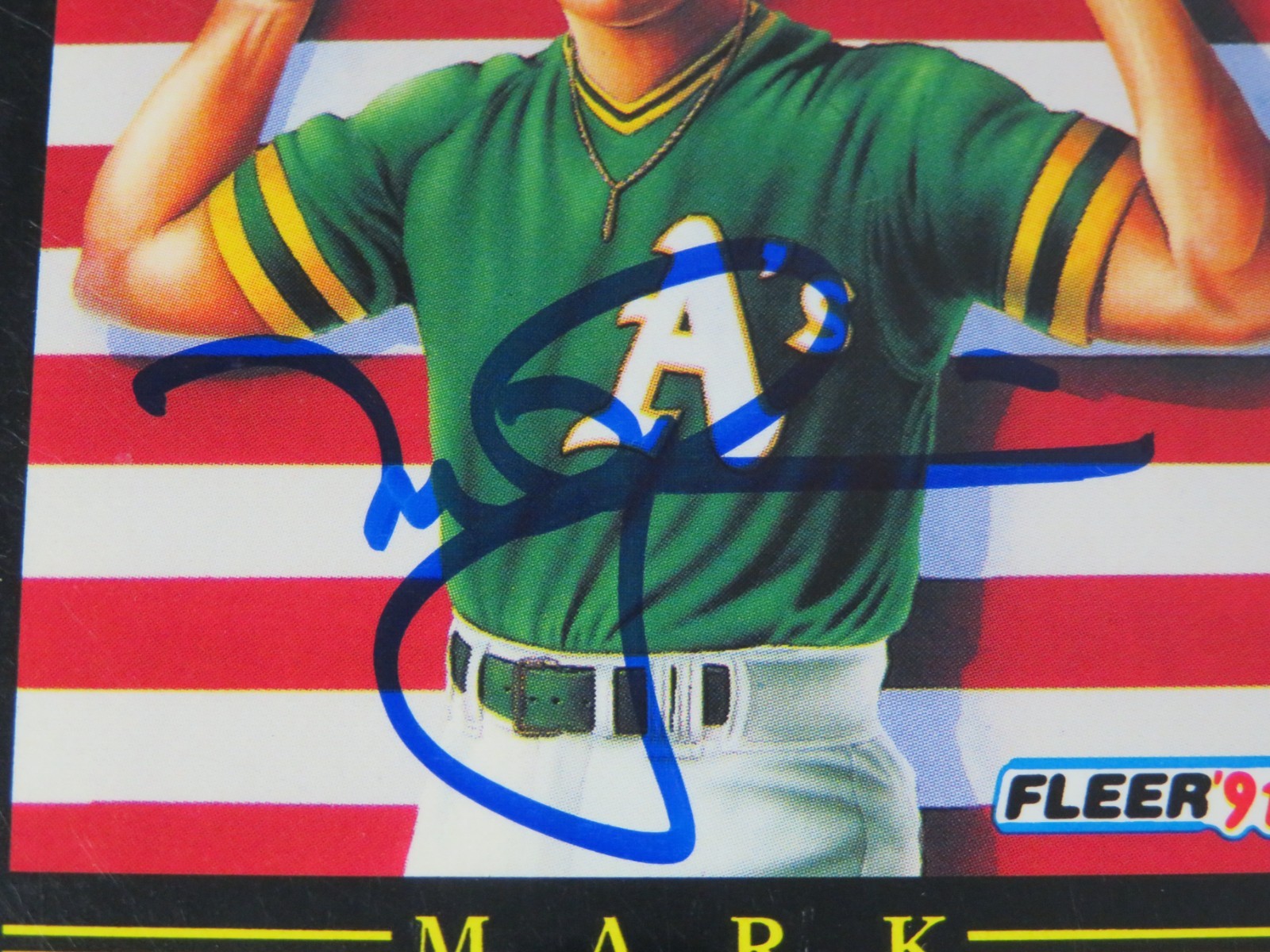 Mark McGwire A's Signed Autograph 1991 Fleer Pro-Visions Card # 4 PSA 10 Auto view 2