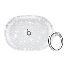 for Beats Studio Buds Case 2021 Clear Glitter,Sparkly Bling Clear Case for Be...
