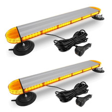 2x 31 Strobe Light Bar Amber Emergency Light Beacon Warning For Tow Car Trucks