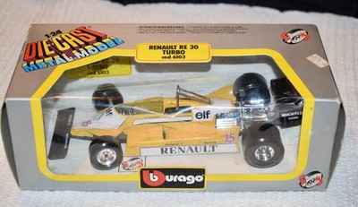 Burago Renault RE30 Turbo Formula 1 Die-Cast Car 1:24 Model P. Tambay #6103 ~NOS