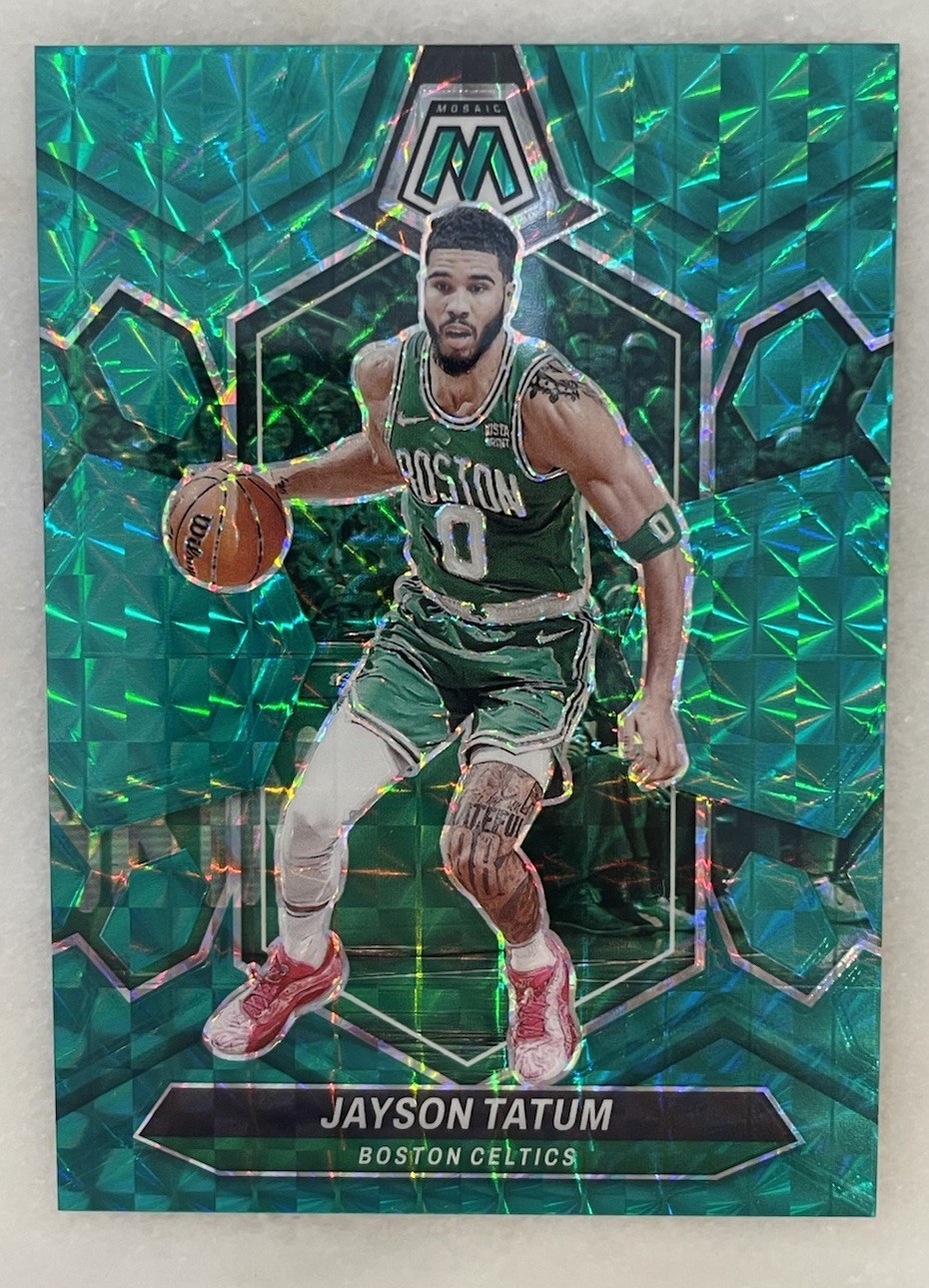 2023-24 Panini Mosaic Jayson Tatum #147 Teal Mosaic Prizm /75 Color Match!