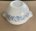Vintage Pyrex #441 Colonial Mist Cinderella Bowl White With Blue Flowers