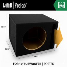 Slot-Ported Sub Woofer Bass Speaker Box Enclosure for 12 Subwoofer 1.25 ft