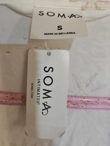 NWT Soma Cool Nights Long Sleeve Robe Sparkle Stars Ivory S - Picture 4 of 6