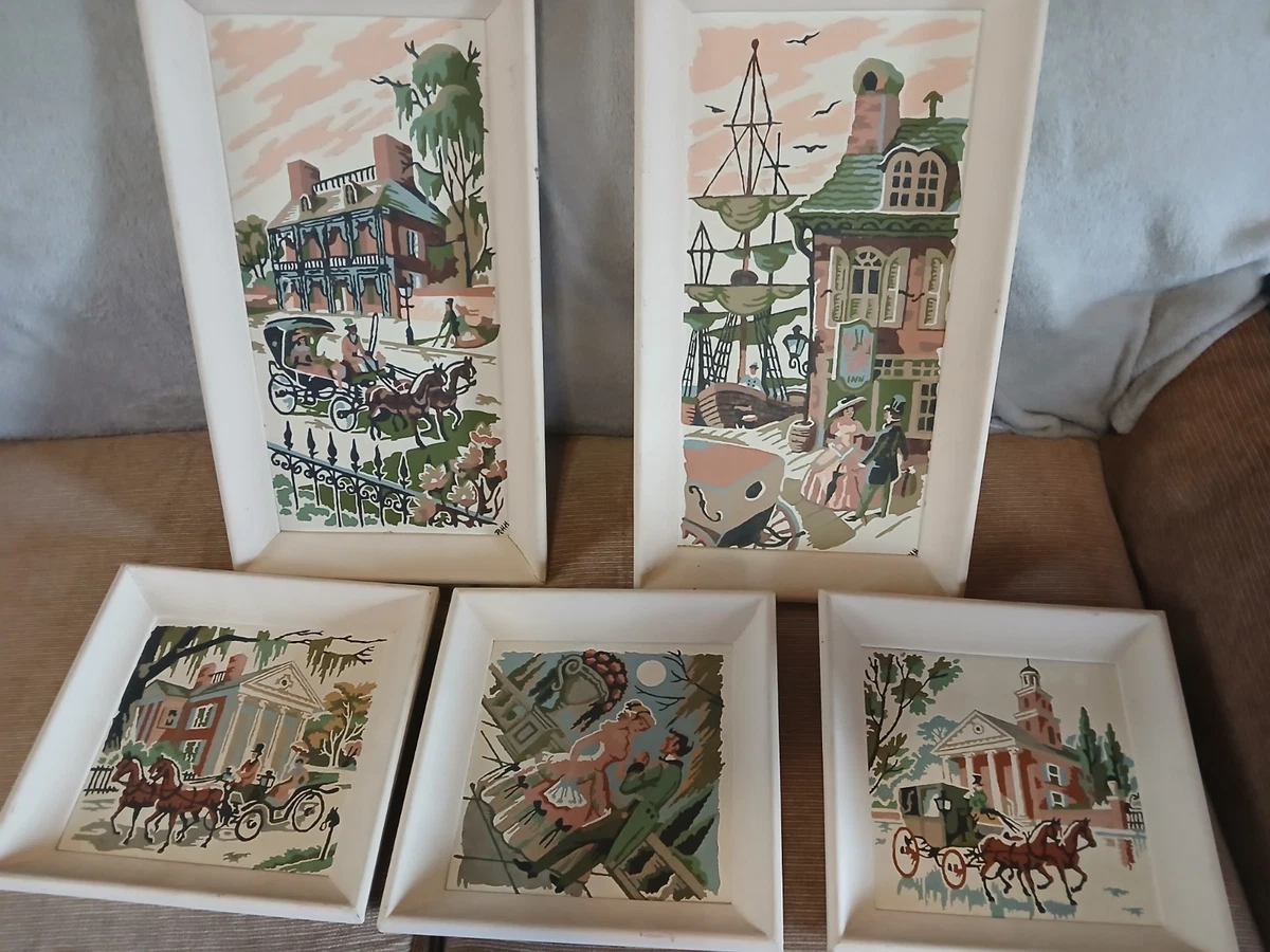 ヴィンテージ！レア! 3D paint by numbers kits Vintage Paint by Number Kit Adult, DIY Desert Landscape Painting
