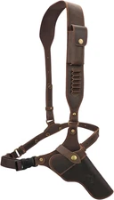 Adjustable Leather Chest Rig Pistol Holster with Ammo Holder Shoulder Strap