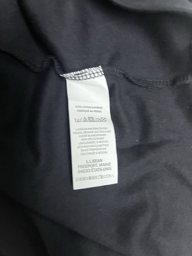 Top LL Bean Cuello Alto Mujer L 100% Algodón Supima Negro Preppy Informal Carrera Nuevo - Imagen 6 de 7