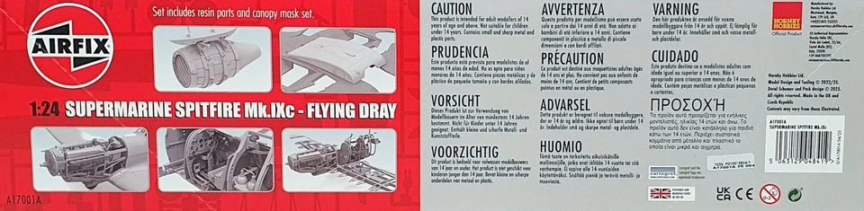 Airfix 1/24 Scale Kit A17001A - Supermarine Spitfire Mk.IXc Aircraft Flying Dray - Image 2 of 4