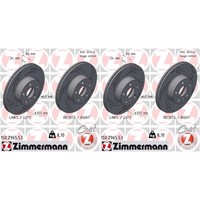 2X Zimmermann Bremsscheiben Vorne 307Mm Geschlitzt InnenbelÜFtet Passend FÜR
