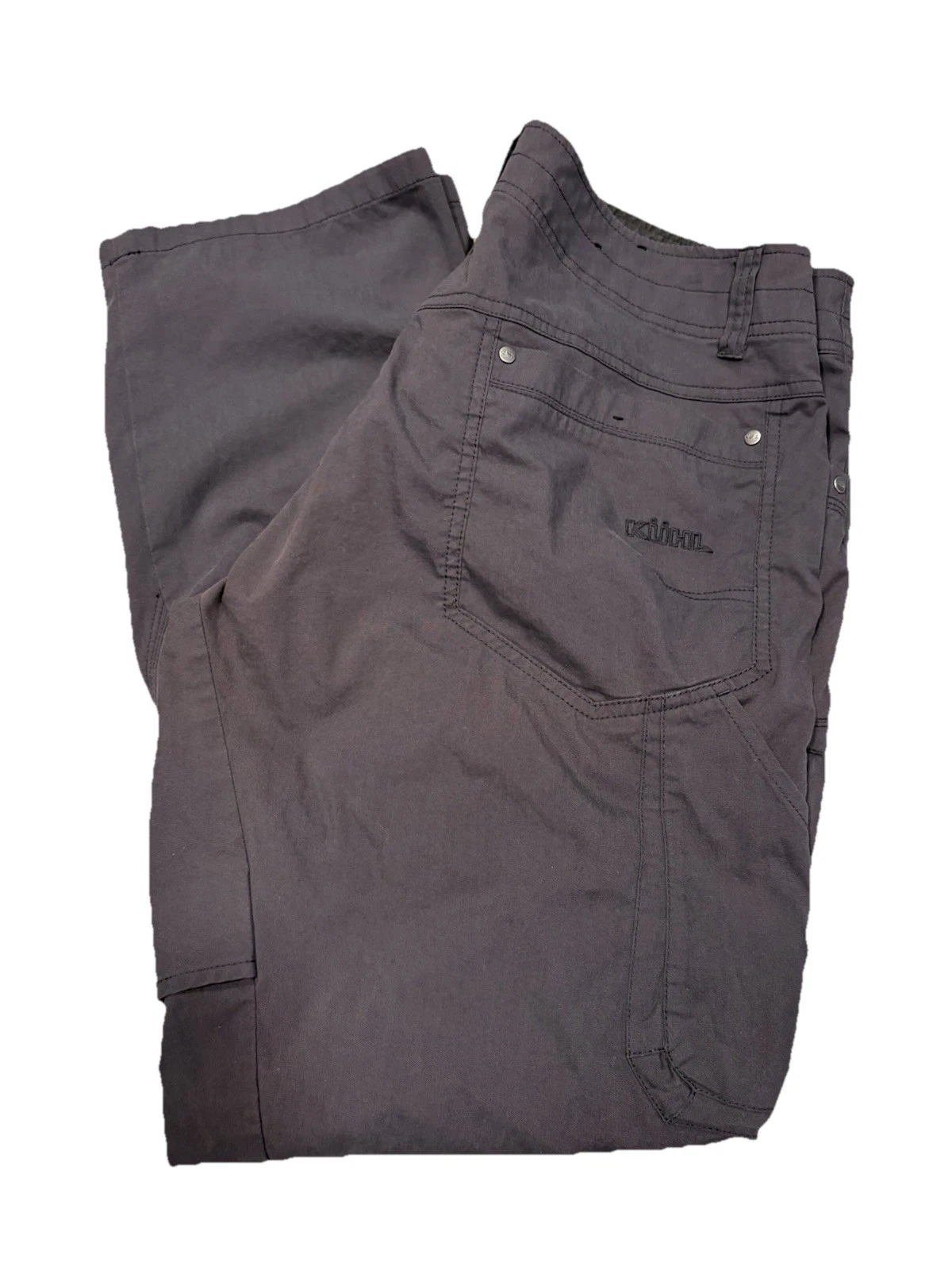 Kuhl Men’s Hiking Pants, Charcoal Gray Ripstop Fabric. Size 36x30