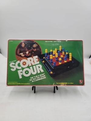 Score Four 1982 Game Lakeside Yellow And Blue Beads Family Fun, Strategy - NEW