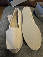 Mirak Classic Quimper Beige Ladies Open Toe Canvas Sandal/Slipper Size 8 BNIB